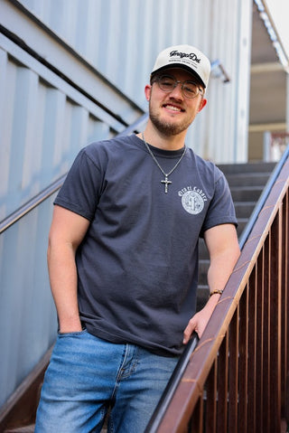 Ora Et Labora- Saint Benedict Heavyweight Garment-Dyed Tee