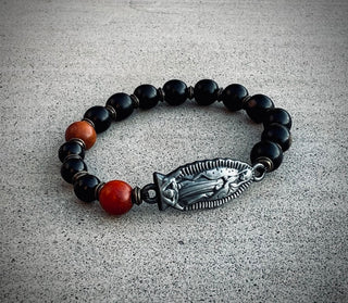 Handmade Wooden Guadalupe Rosary Bracelet