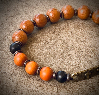 Handmade Wooden Rosary Bracelet