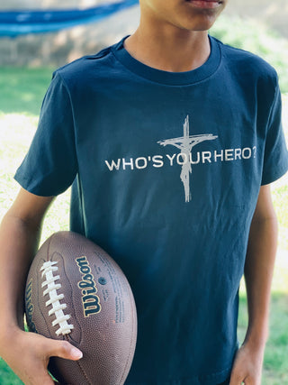 Who's Your Hero - Jesus Premium Youth Tee