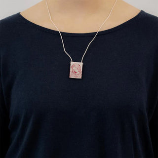 Premium Brown Scapular, Cream & Rose Pietà