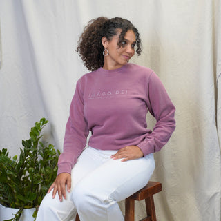 Imago Dei Pigment-Dyed Embroidered Crewneck Sweatshirt