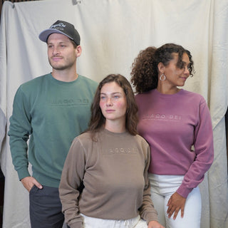 Imago Dei Pigment-Dyed Embroidered Crewneck Sweatshirt