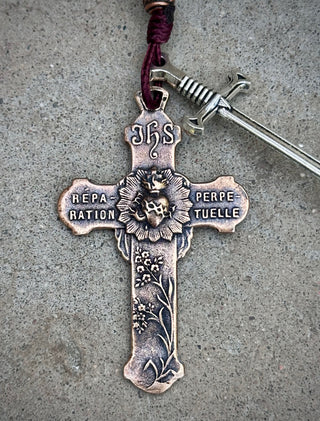 Spiritual Warfare Lava Stone Rosary