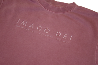 Imago Dei Pigment-Dyed Embroidered Crewneck Sweatshirt