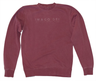 Imago Dei Pigment-Dyed Embroidered Crewneck Sweatshirt