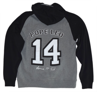 Pope Leo Raglan Hooded Sweatshirt