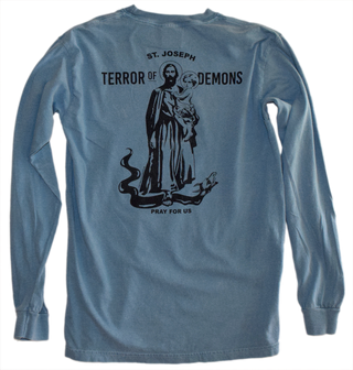 Saint Joseph - Terror of Demons Long Sleeve Heavyweight Garment Dyed Tee